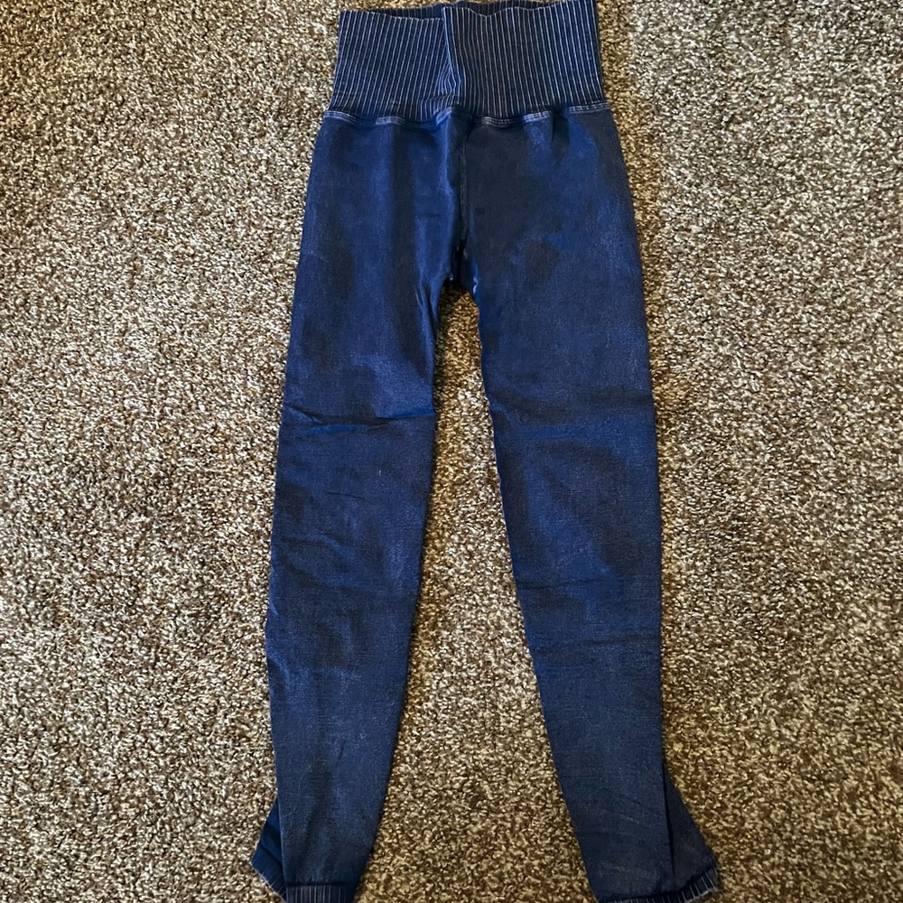 Free people good karma navy blue leggings